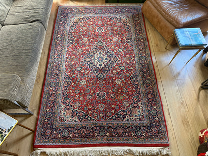 Vintage hand-knotted classic carpet 243 × 148 cm