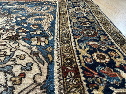 Early 20th-century figurative carpet – Qom tradition – 188 × 132 cm