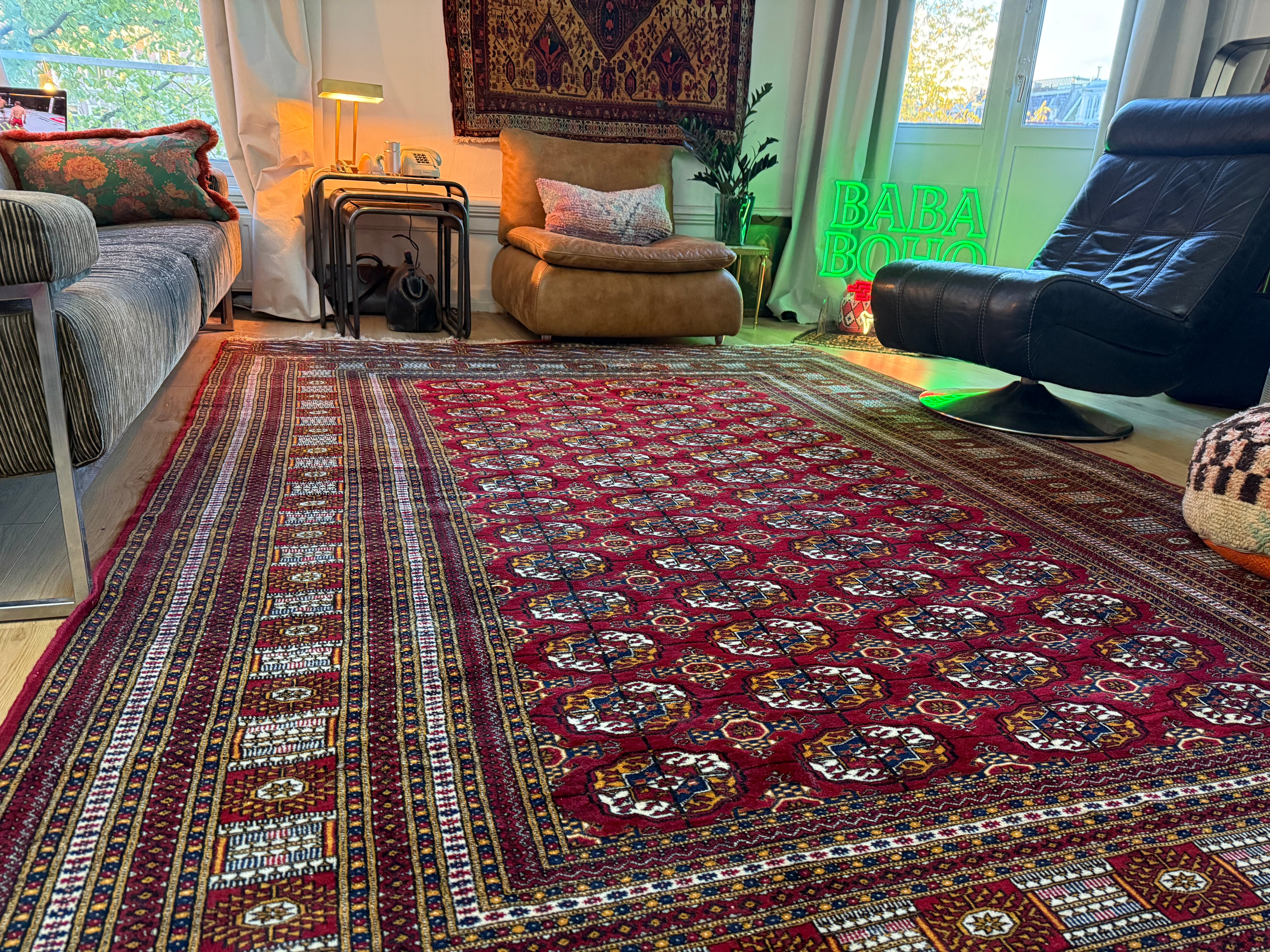 Handgeknoopt Bokhara tapijt – ca. 320 × 223 cm