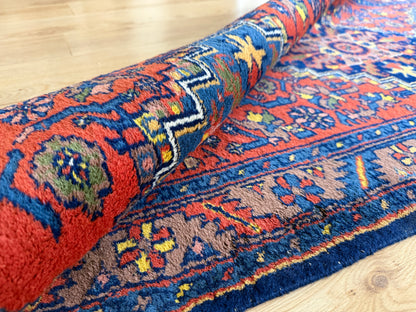 Handgeknoopte wollen loper – ca. 340 × 89 cm