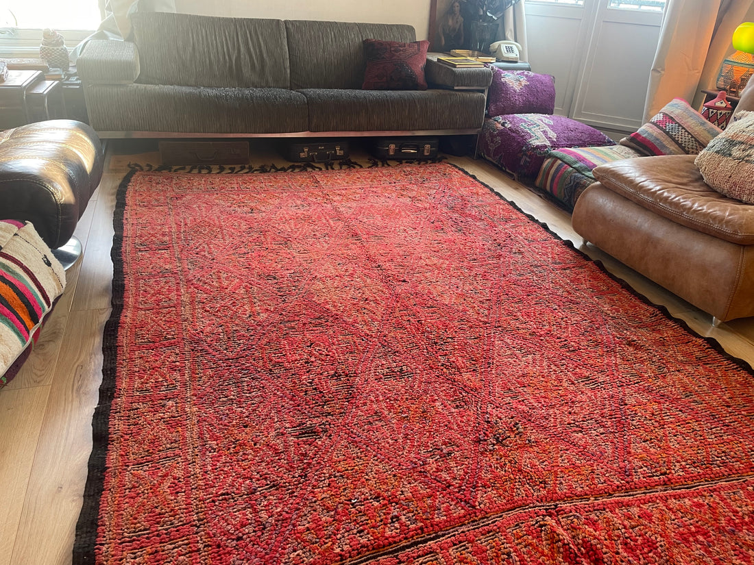 Handgeknoopt vintage Talsint tapijt – Marokko – ca. 296 × 187 cm