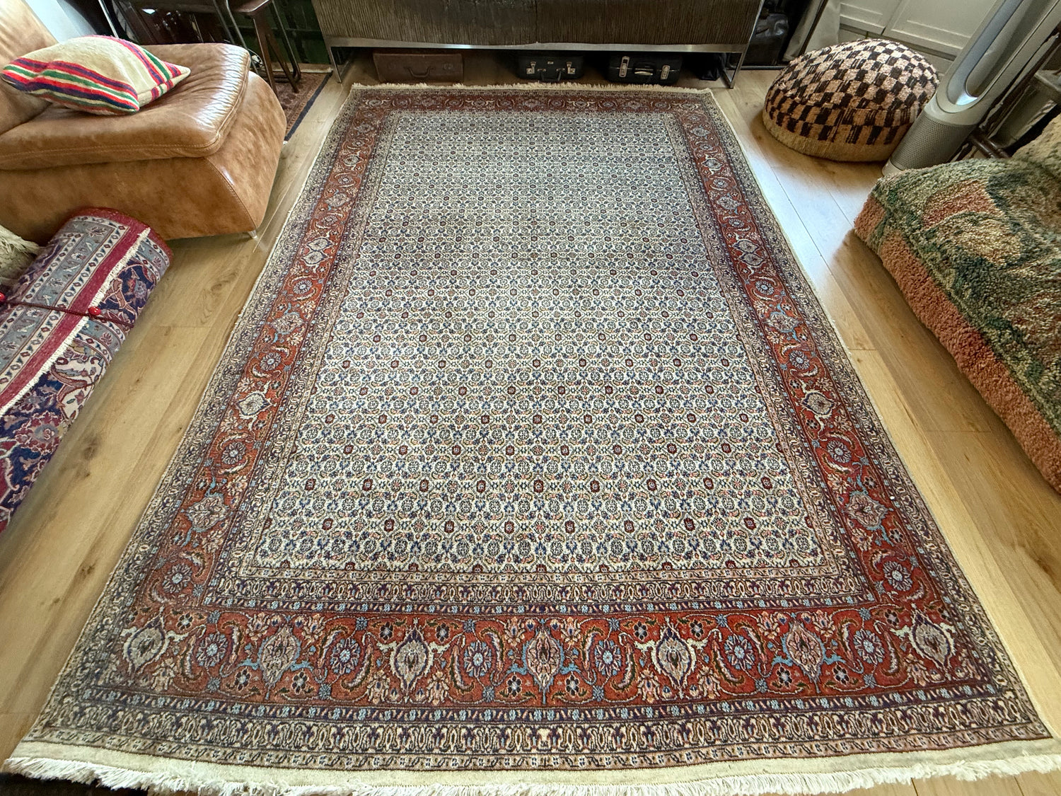 Handgeknoopt vintage oosters tapijt – Moud stijl – ca. 280 × 198 cm