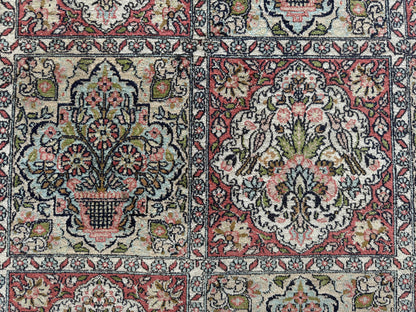 Hand-knotted Kashmir carpet – Garden design – 283 × 185 cm