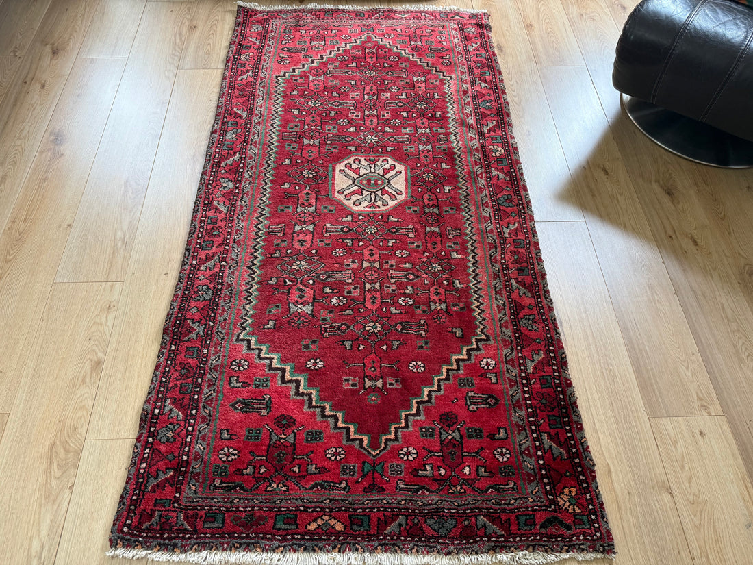 Handgeknoopt vintage tapijt – ca. 208 × 104 cm