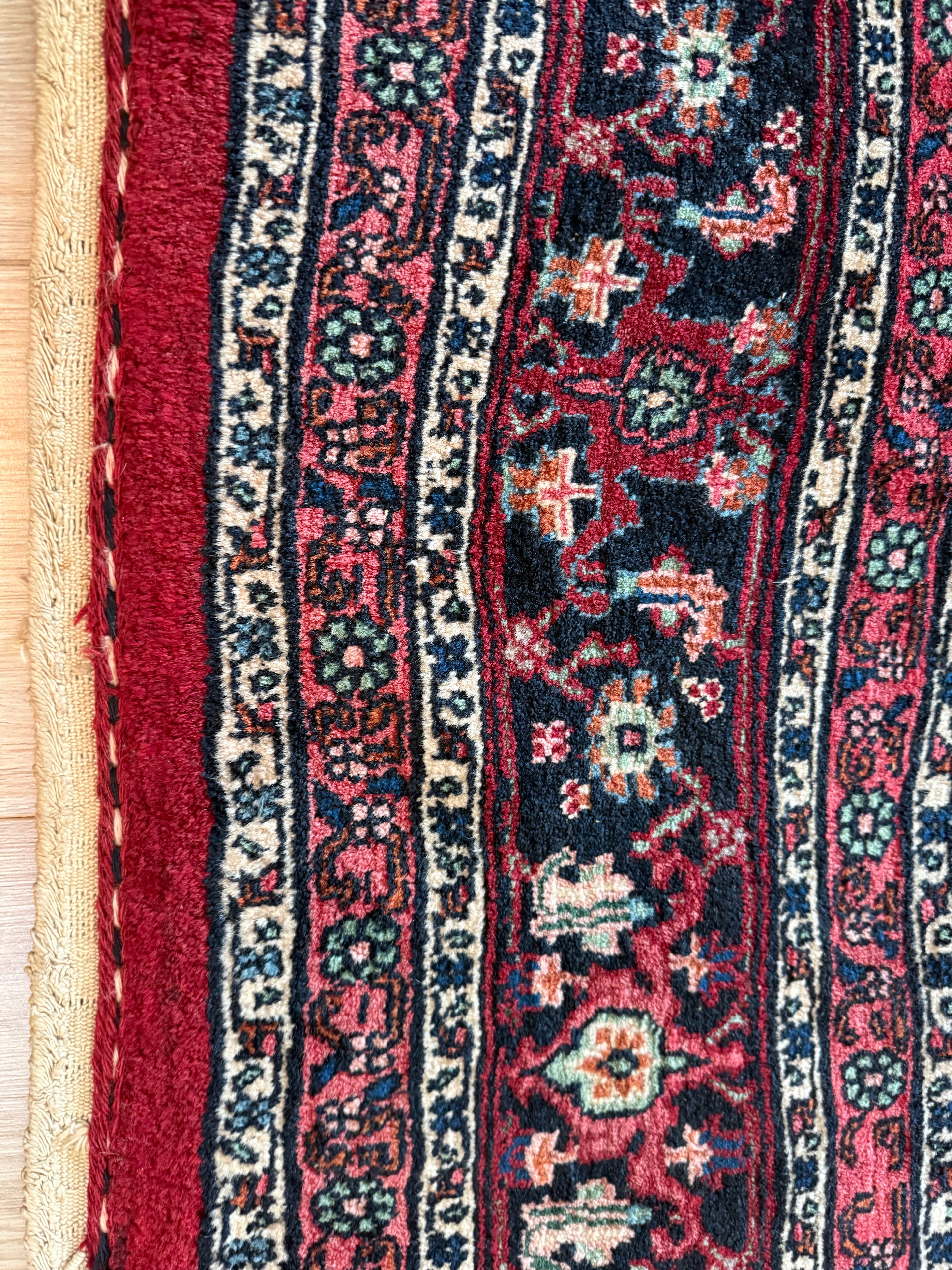 Grande tappeto persiano vintage Hosseinabad – 356 × 242 cm, risalente circa al 1960