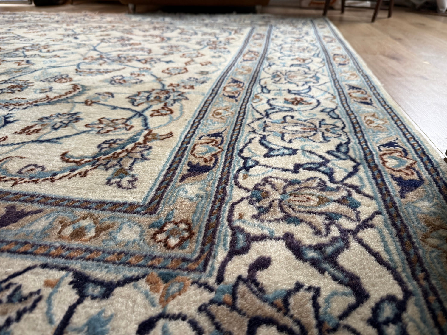 Handgeknoopt Vintage Perzisch Nain Tapijt – 200 × 200 cm