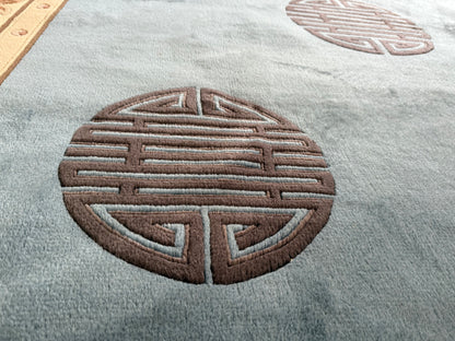Soft Blue Chinees Deco Rug – 330 × 213 cm
