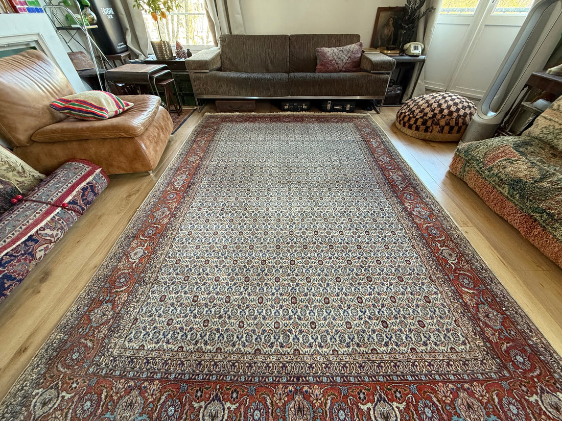 Handgeknoopt vintage oosters tapijt – Moud stijl – ca. 280 × 198 cm