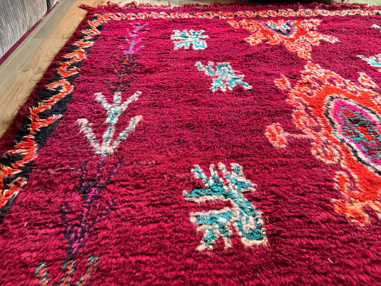 Handgeknoopt vintage Berber tapijt – 315 × 222 cm