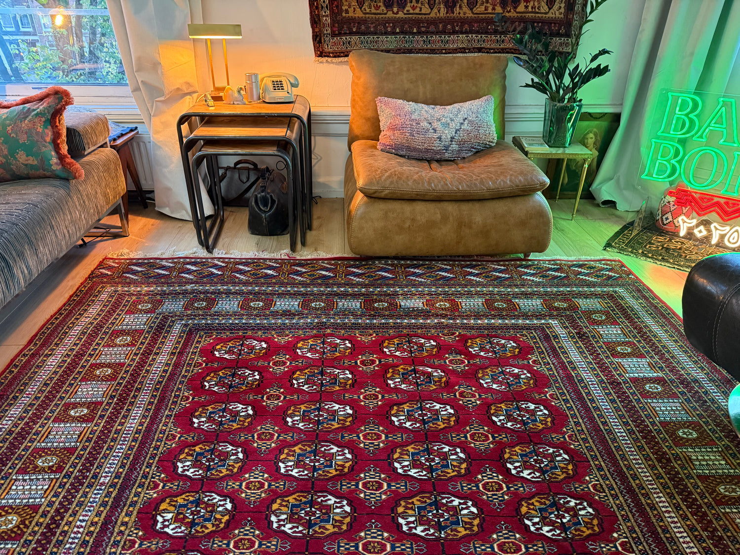 Handgeknoopt Bokhara tapijt – ca. 320 × 223 cm