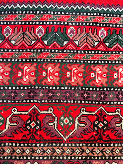 Handgeknoopte oosters vintage tapijt met florale medaillonstructuur – ca. 291 × 202 cm