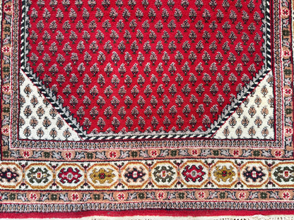 Vintage handgeknoopt vloerkleed – klassiek boteh design – ca. 192 × 125 cm