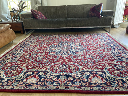 Handgeknoopt vintage oosters tapijt – ca. 200 × 193 cm