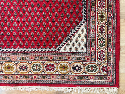 Vintage handgeknoopt vloerkleed – klassiek boteh design – ca. 192 × 125 cm