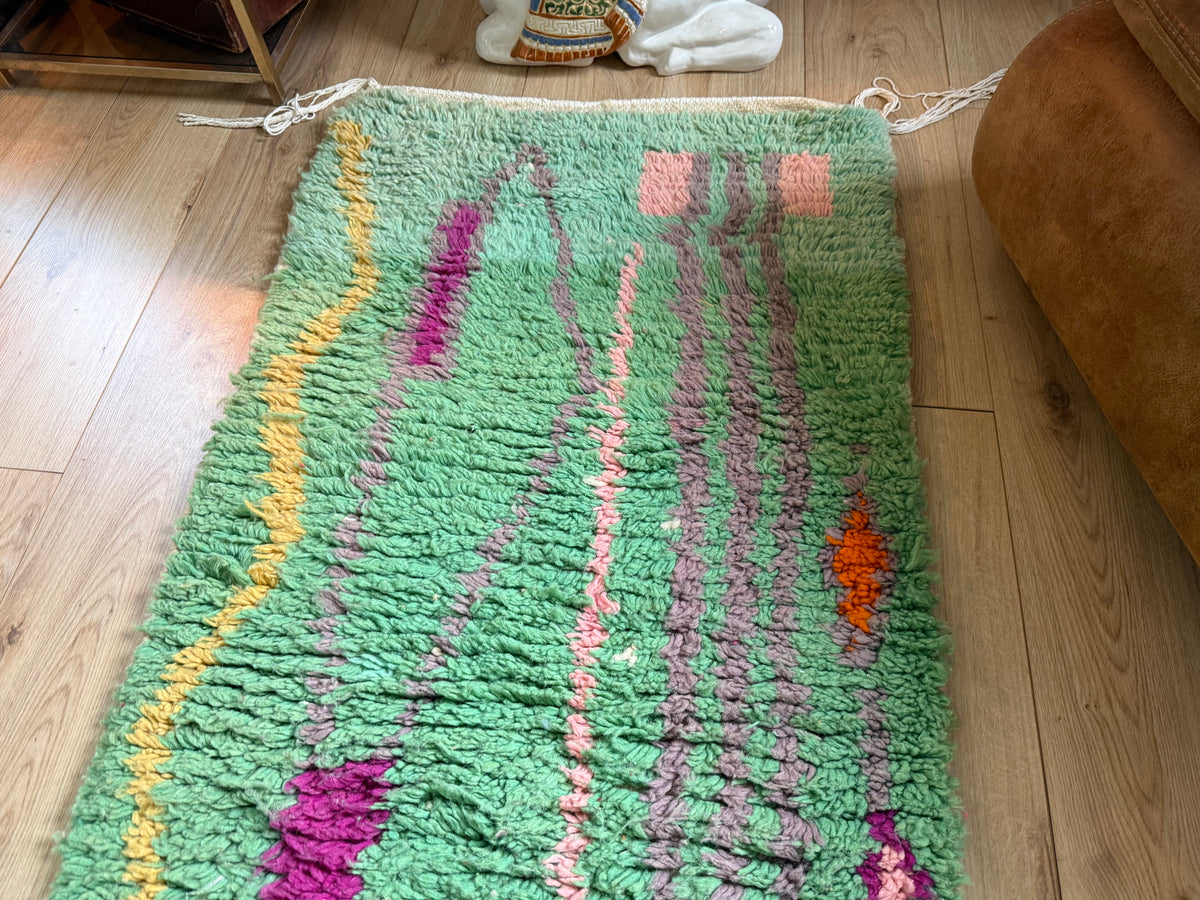 Marokkaanse loper met abstract patroon – 314 × 76 cm