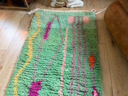 Marokkaanse loper met abstract patroon – 314 × 76 cm