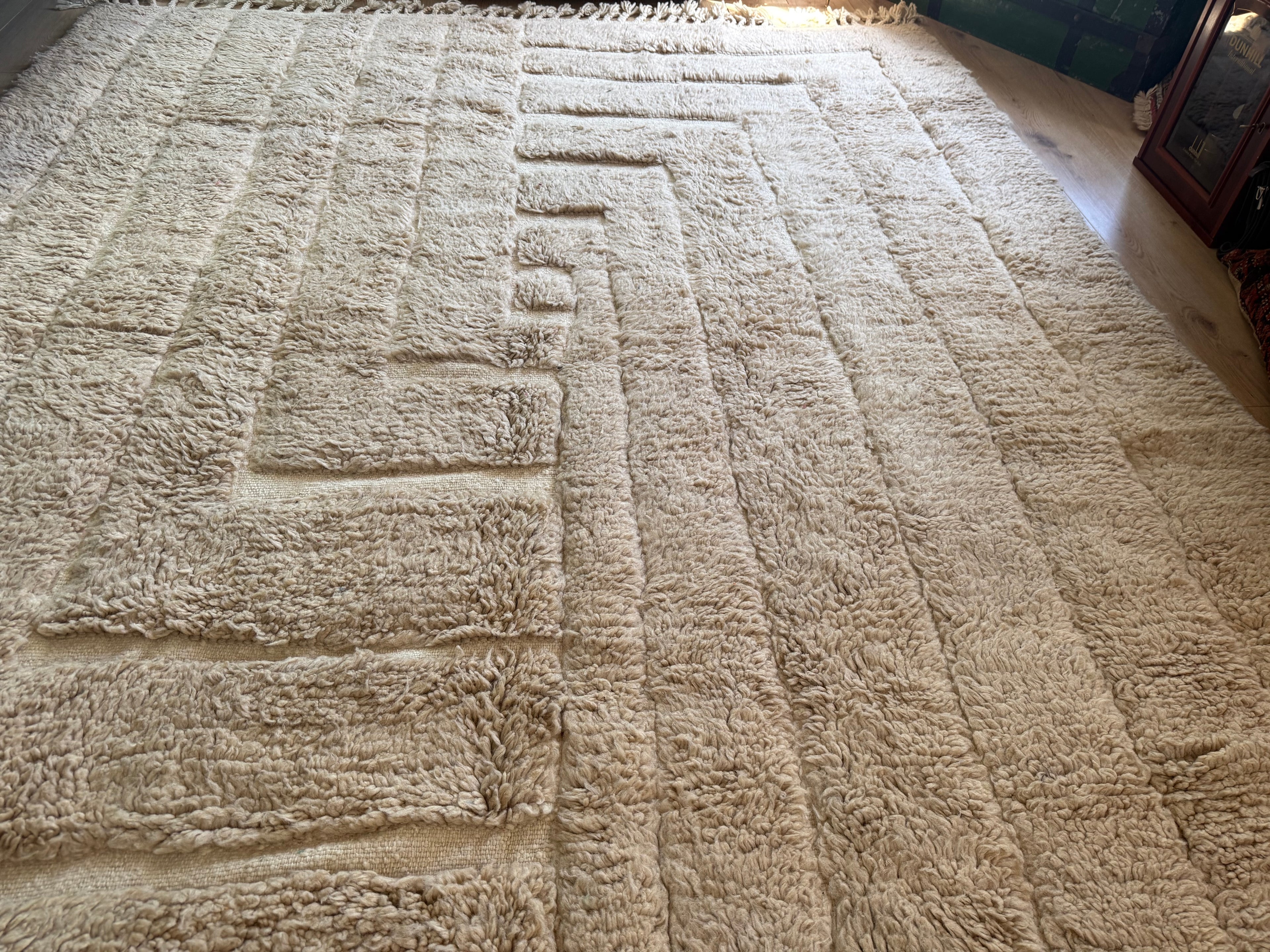 Vintage Moroccan Relief Carpet 311 × 234 cm