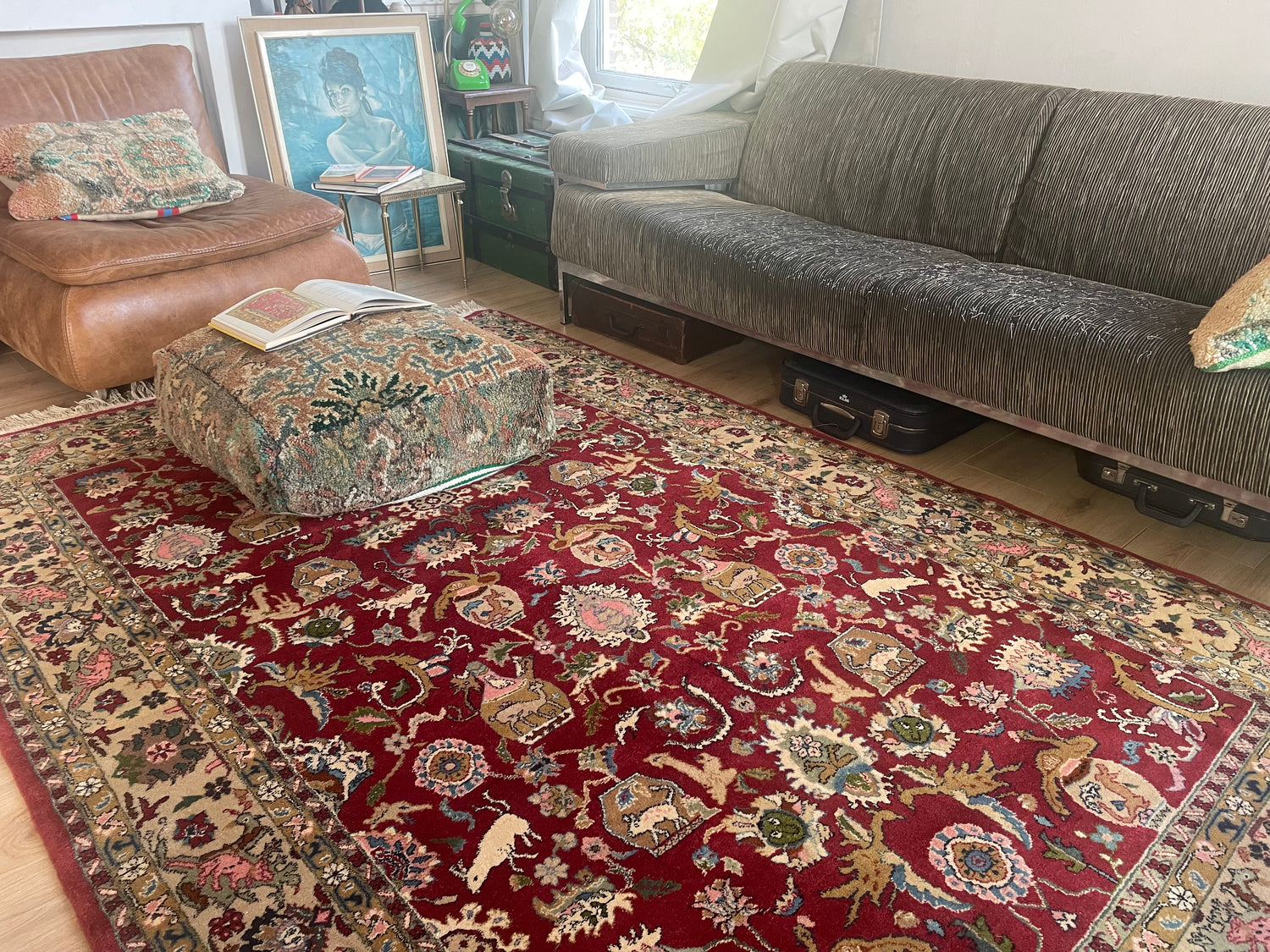 Handgeknoopt vintage Oosters tapijt – ca. 265 × 162 cm