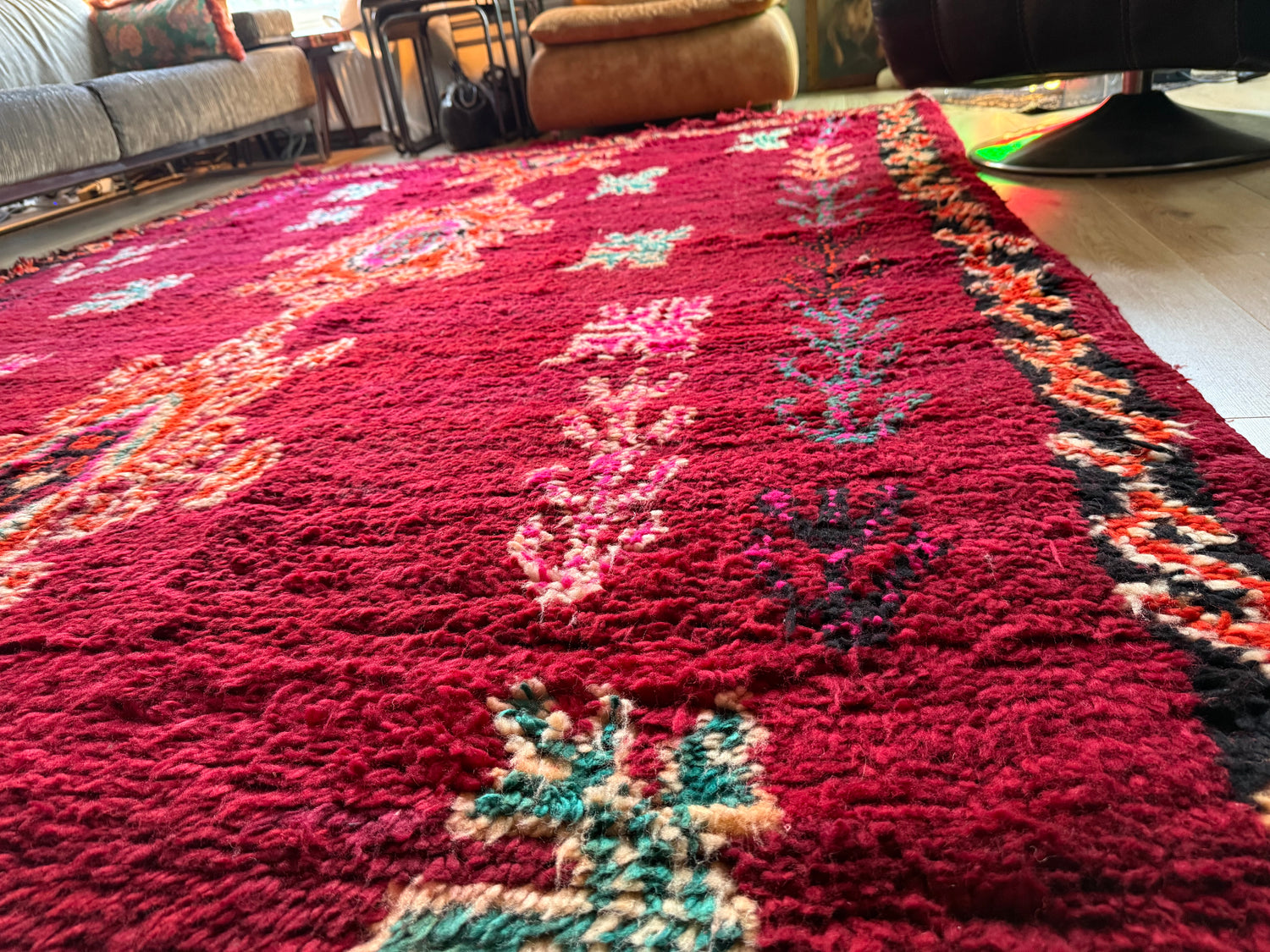 Handgeknoopt vintage Berber tapijt – 315 × 222 cm