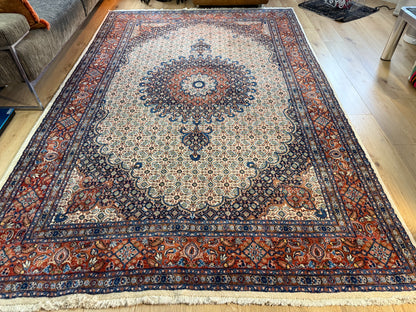 Handgeknoopt Oosters vintage tapijt – 310 × 200 cm – Professioneel gereinigd