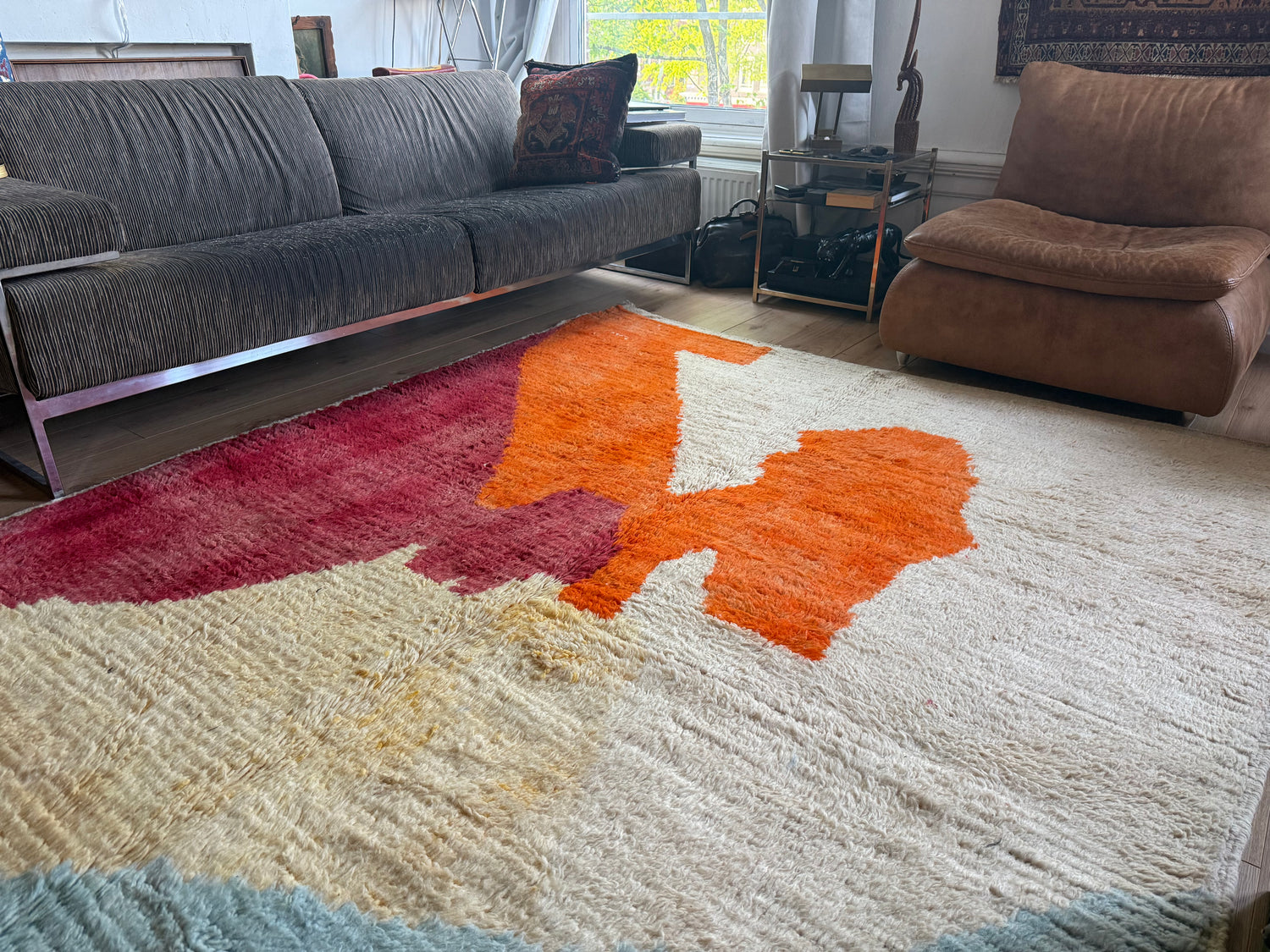 Abstract Marokkaans wollen tapijt – 305 × 193 cm