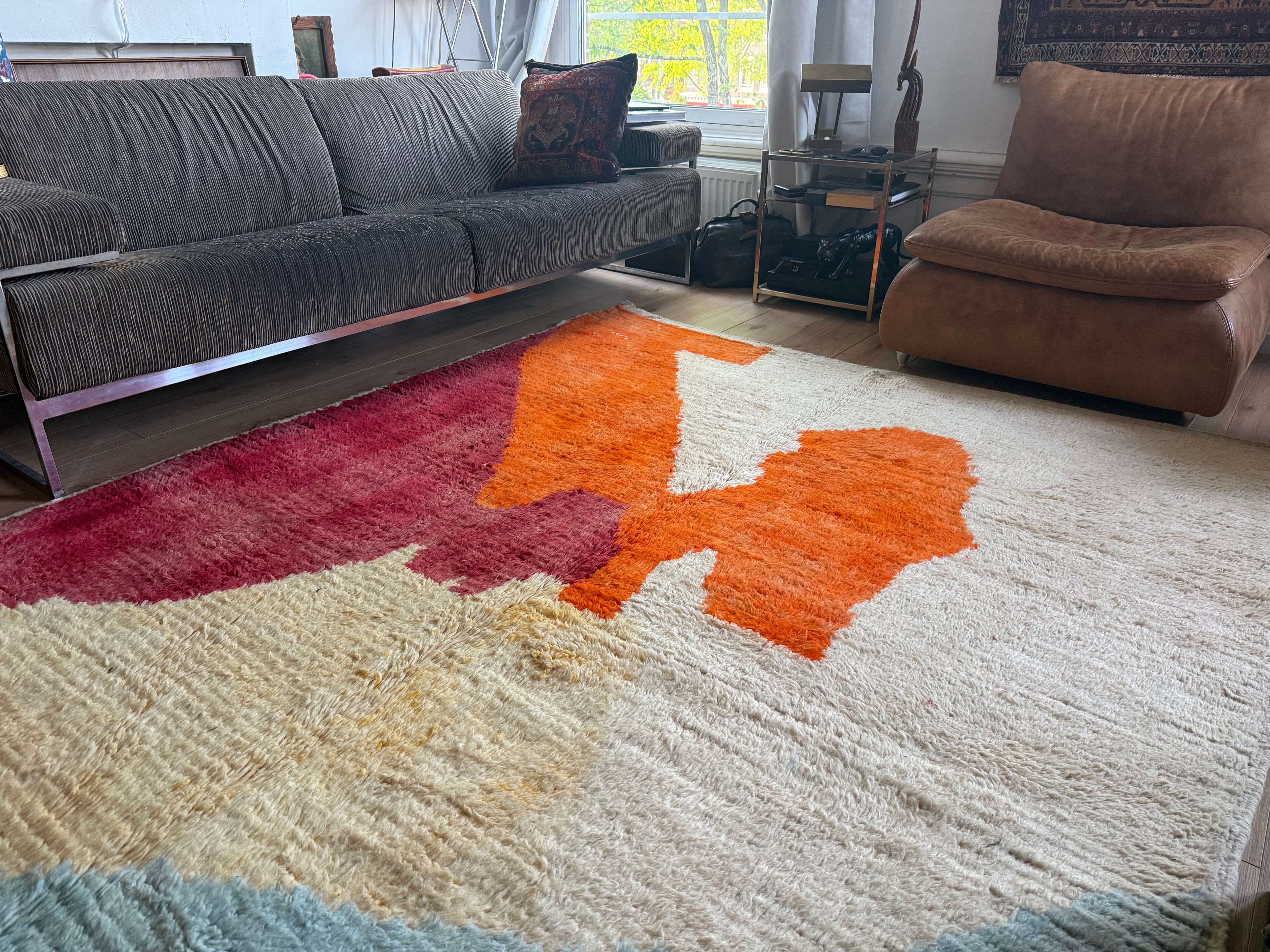 Abstract Marokkaans wollen tapijt – 305 × 193 cm