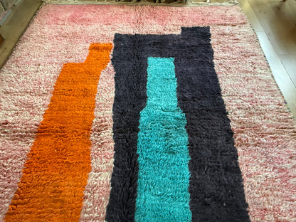 Tapete Vintage de Design Pós-Moderno – Feito à Mão no Marrocos – 320 × 201 cm