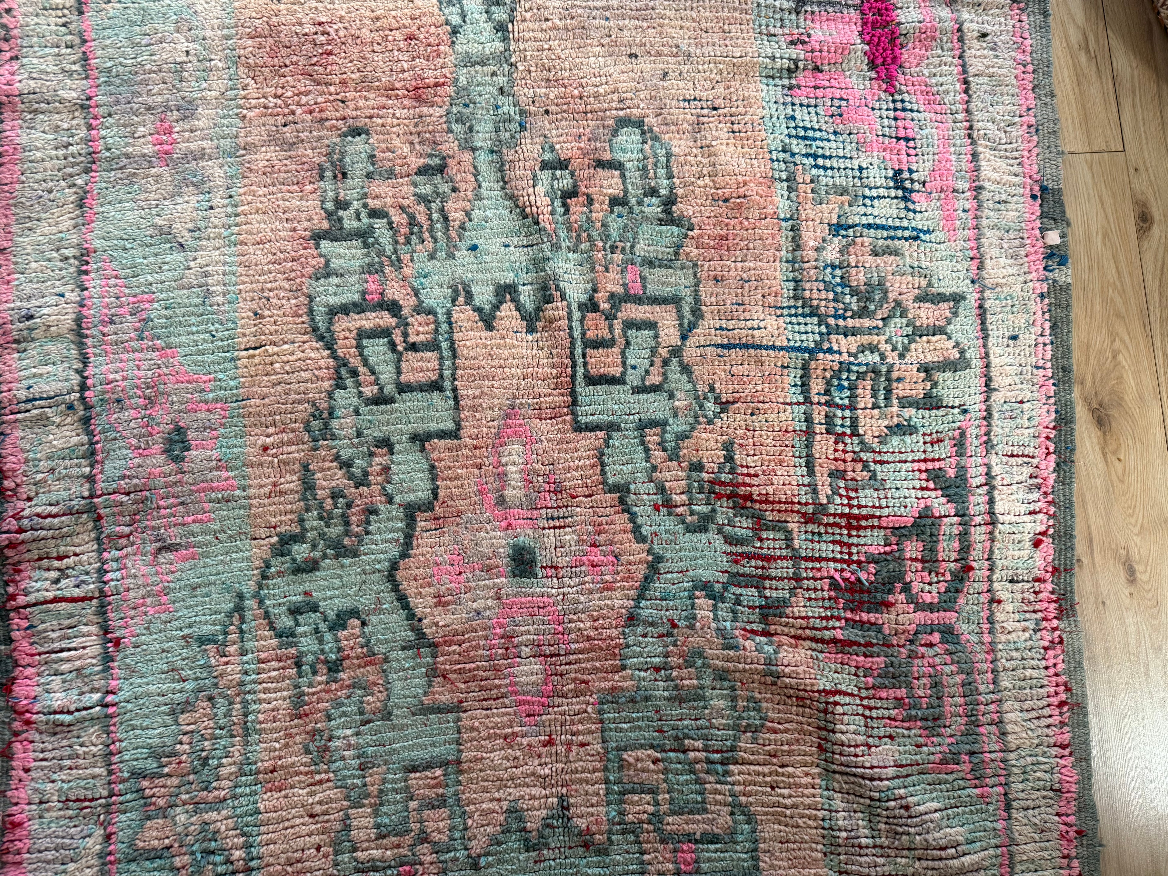 Vintage Marokkaans Berber tapijt (ca. 1950–1970) – 355 × 137 cm