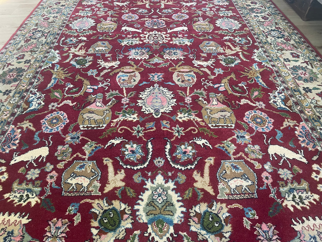 Handgeknoopt vintage Oosters tapijt – ca. 265 × 162 cm