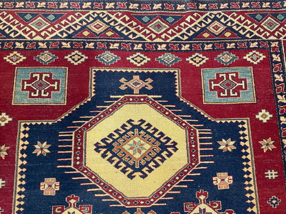 Handgeknoopt Kazak-stijl tapijt – ca. 255 × 200 cm