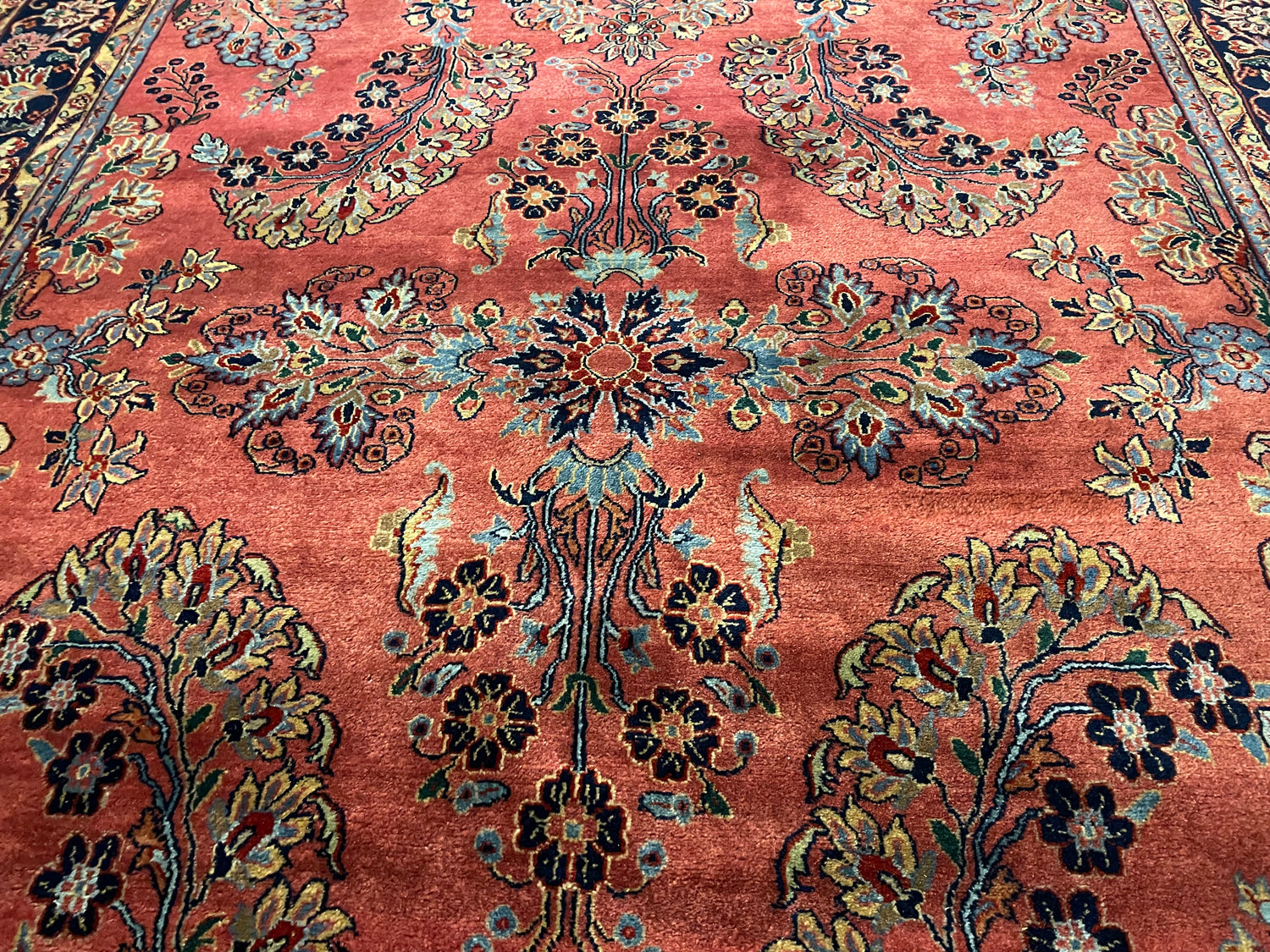 Handgeknoopt Oosterse Sarough tapijt – India – ca. 295 × 202 cm