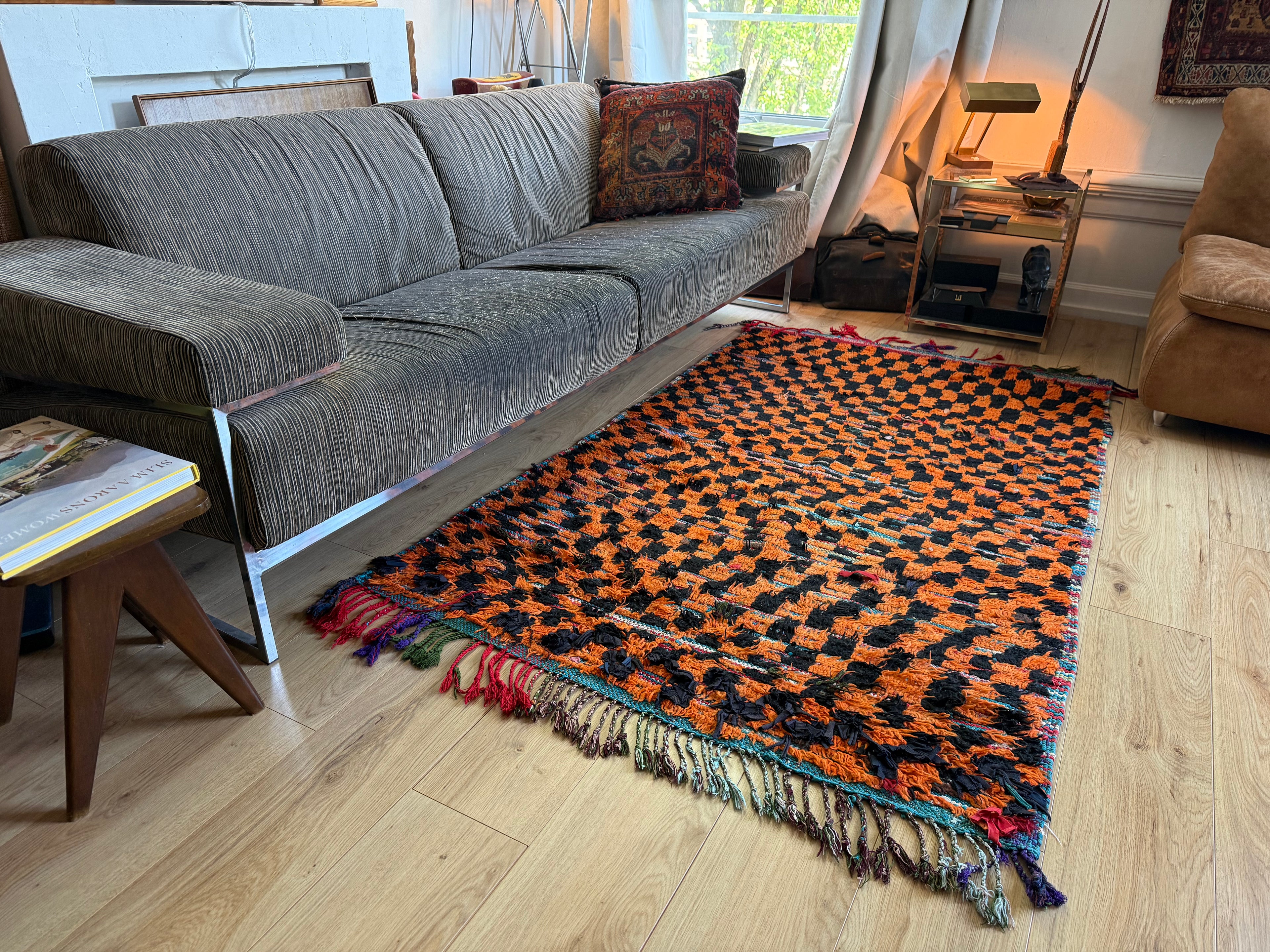 Vintage Boucherouite Rug – 211 × 120 cm
