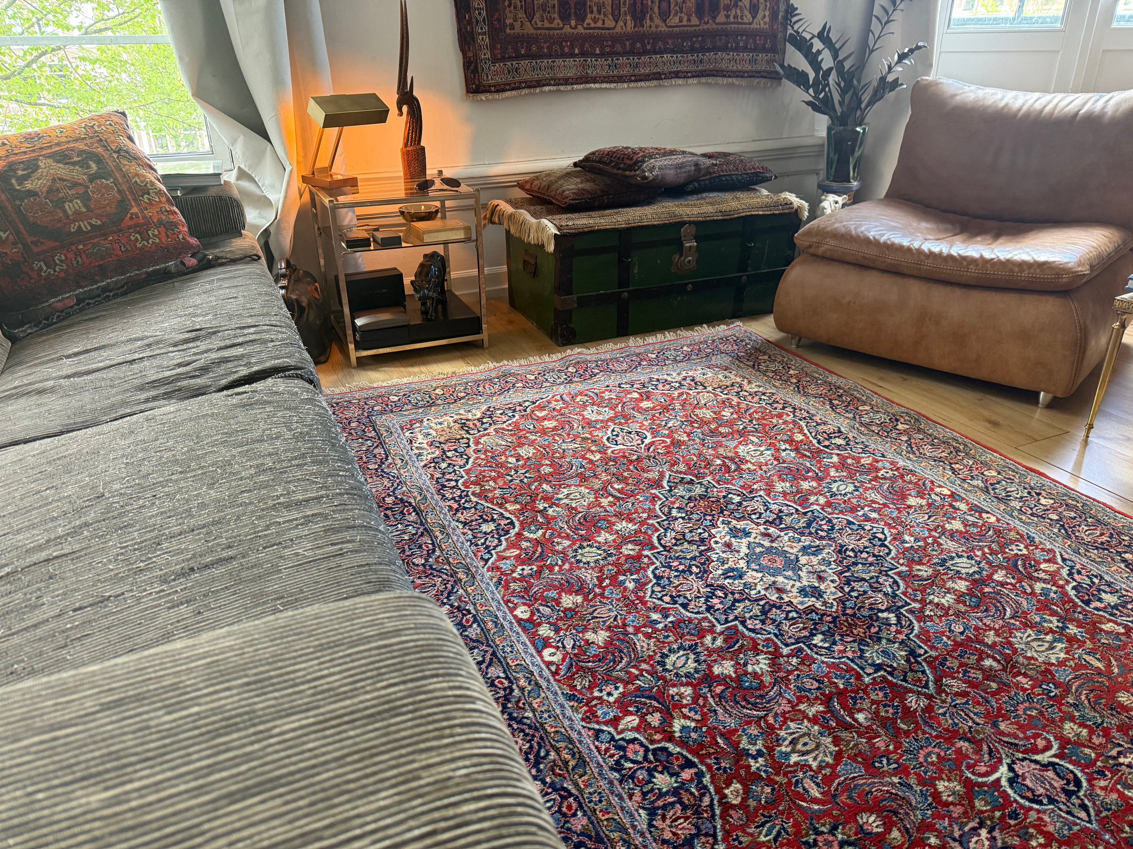 Vintage hand-knotted classic carpet 243 × 148 cm