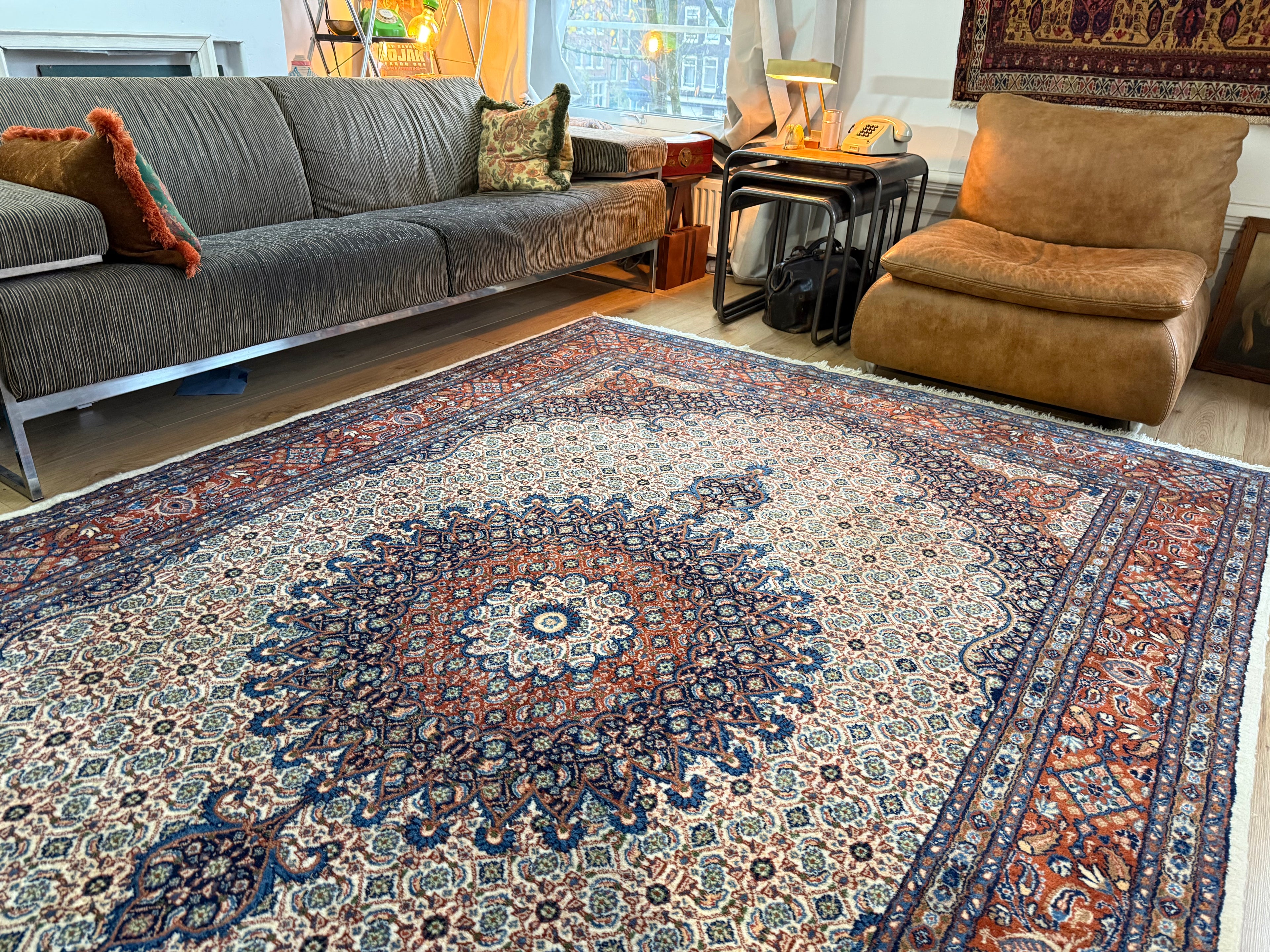 Handgeknoopt Oosters vintage tapijt – 310 × 200 cm – Professioneel gereinigd