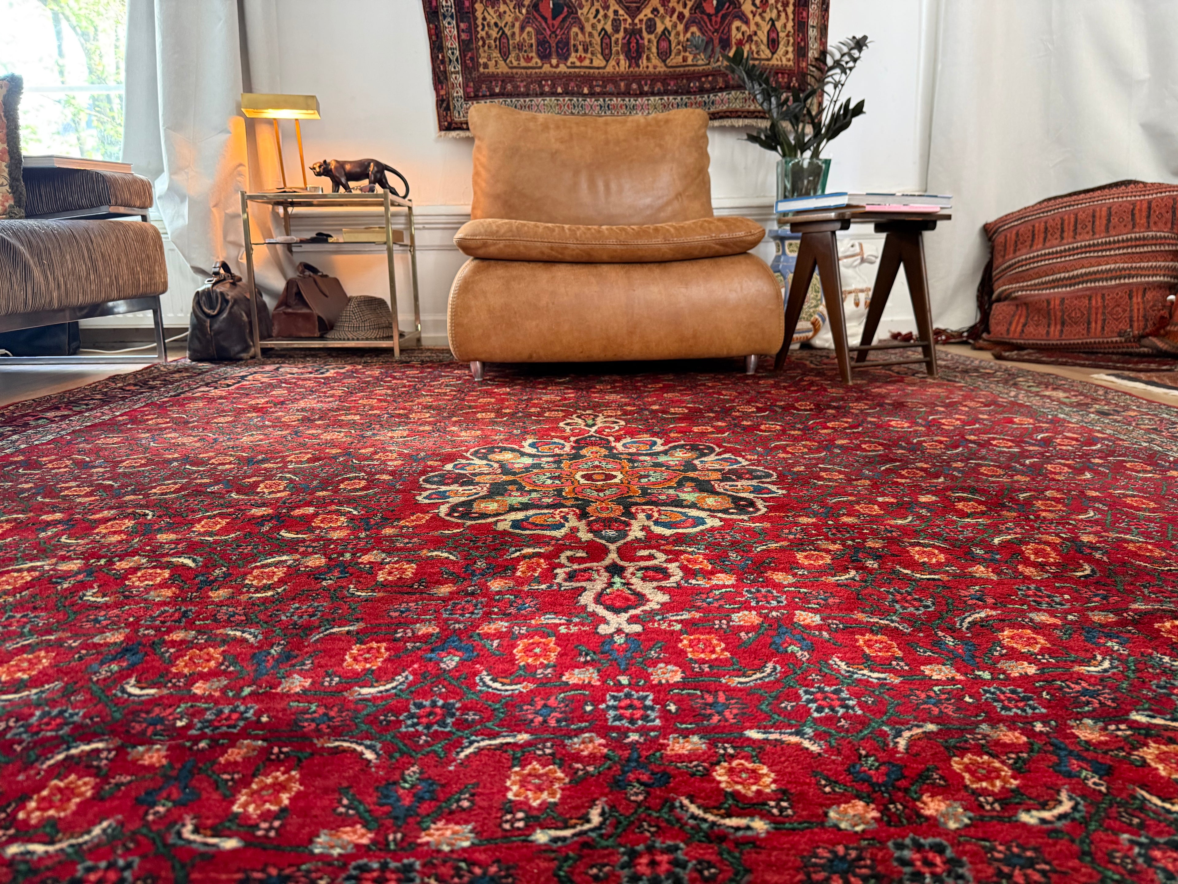 Grande tappeto persiano vintage Hosseinabad – 356 × 242 cm, risalente circa al 1960