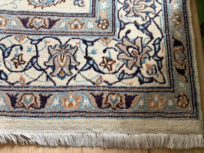 Handgeknoopt Vintage Perzisch Nain Tapijt – 200 × 200 cm