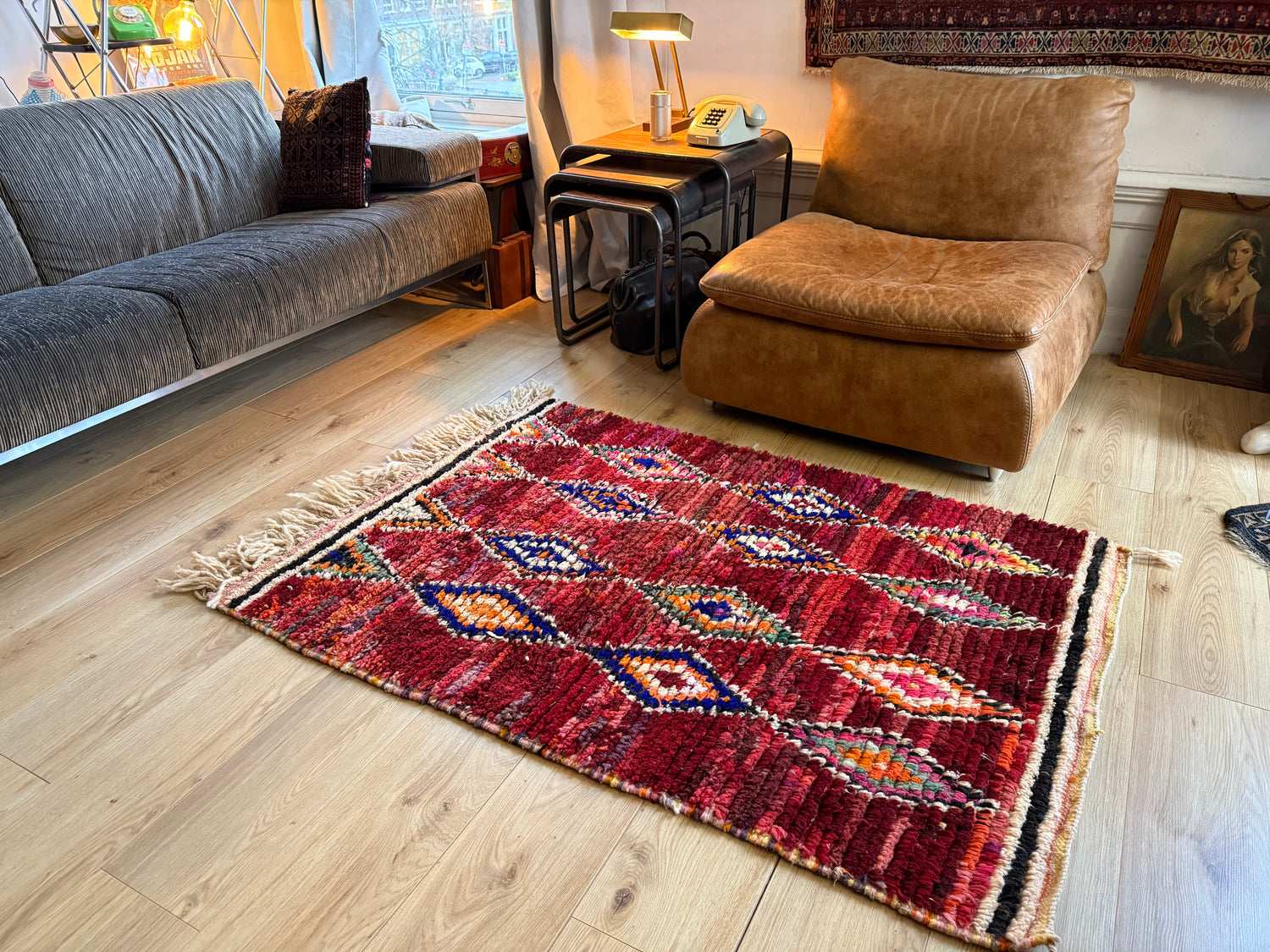 Warm vintage Berber tapijt – 154 × 102 cm