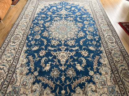 Handgeknoopt vintage oosters tapijt – Nain stijl – ca. 196 × 310 cm