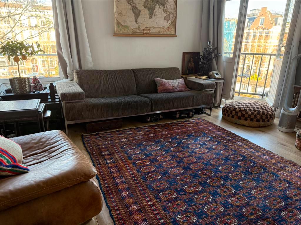 Tapis Bochara vintage noué à la main 185 x272 cm – années 70