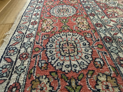Hand-knotted Kashmir carpet – Garden design – 283 × 185 cm