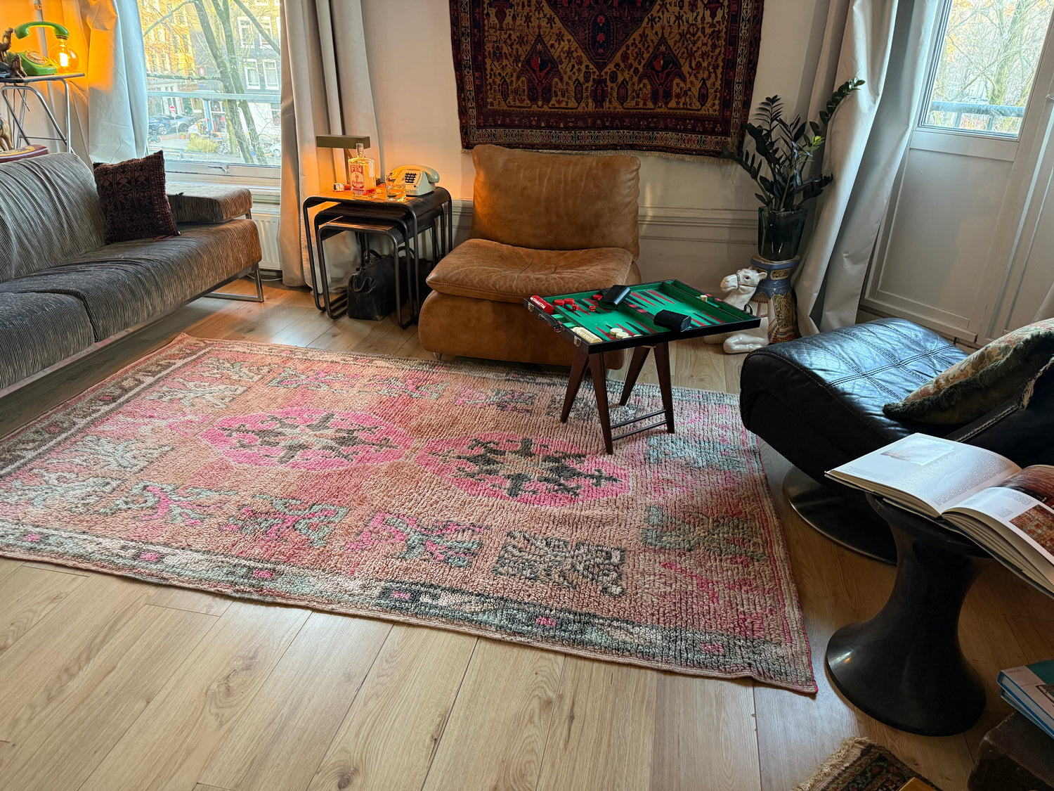 Vintage Marokkaans tapijt – 243 × 148 cm