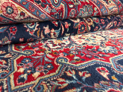 Monumentaal vintage tapijt met klassiek medaillon – 321 × 213 cm