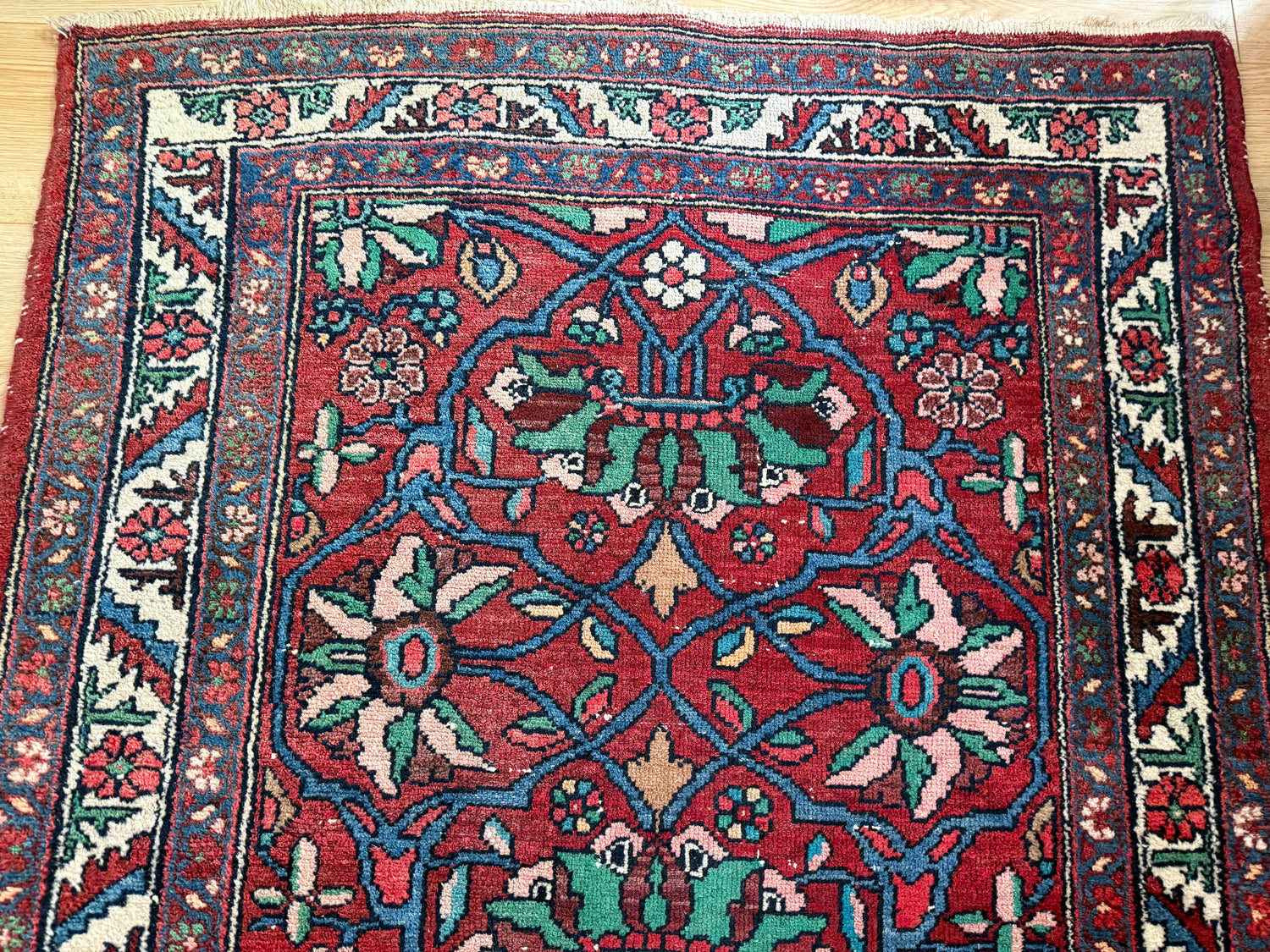 vintage Oosters Tapijt handgeknoopt– 104x194 cm