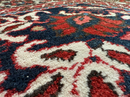 Vintage handgeknoopt Oosters tapijt met medaillon – ca. 318 × 226 cm