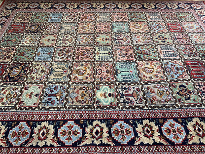 Handgeknoopt vintage Oosters tapijt – ca. 220 × 151 cm