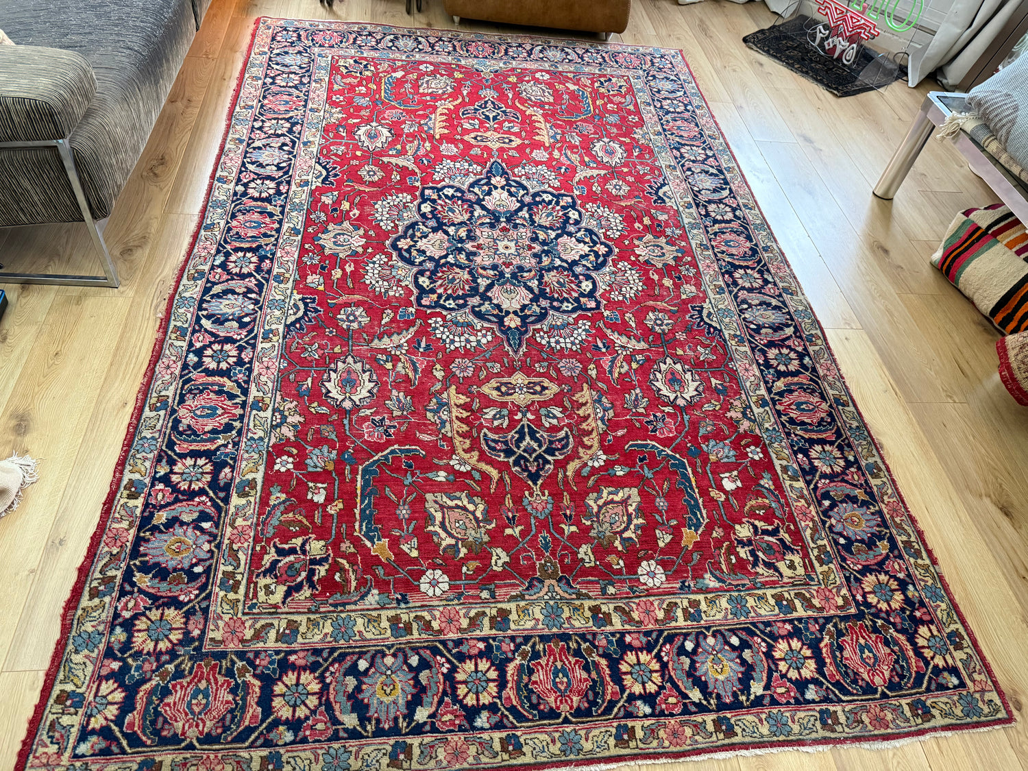 Handgeknoopt vintage tapijt – ca. 303 × 193 cm