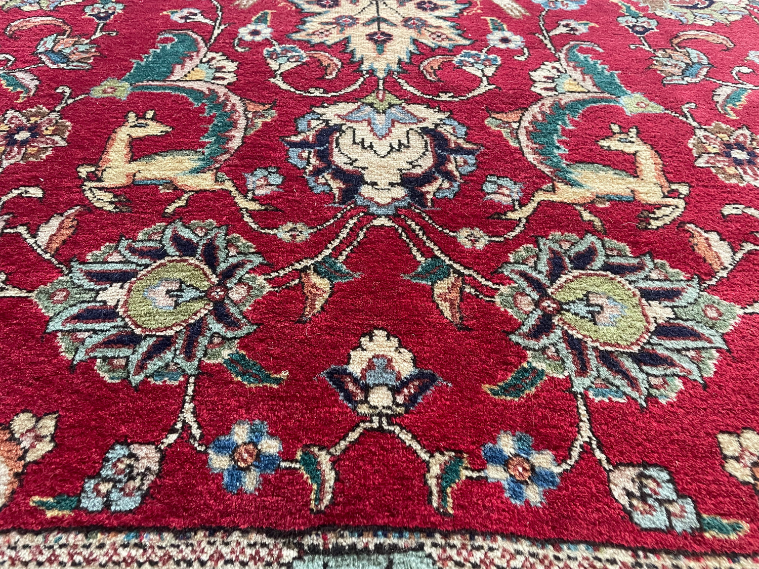 Groot Oosters Tabriz stijl tapijt 350 x 220 handgeknoopt vintage