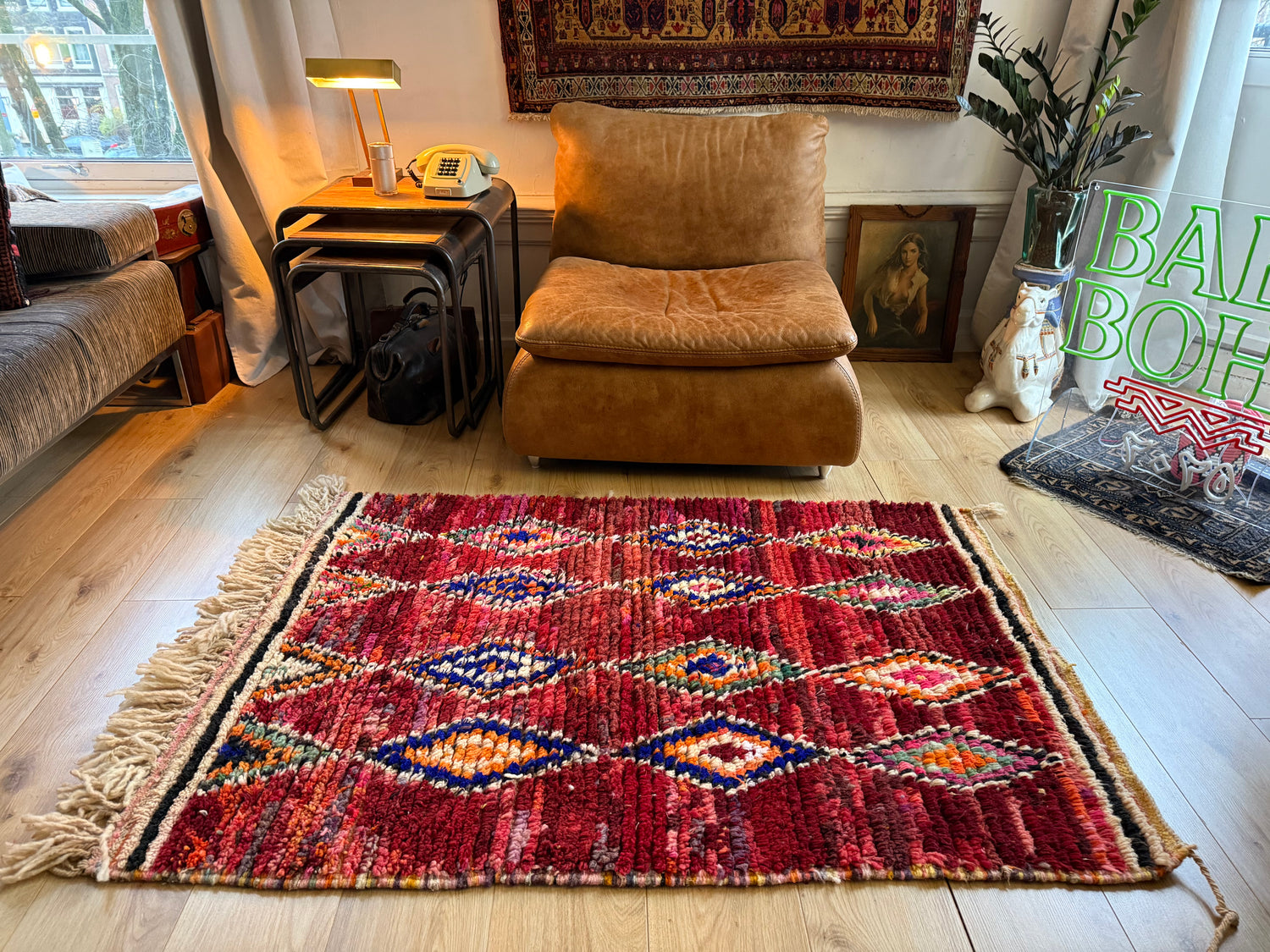 Warm vintage Berber tapijt – 154 × 102 cm