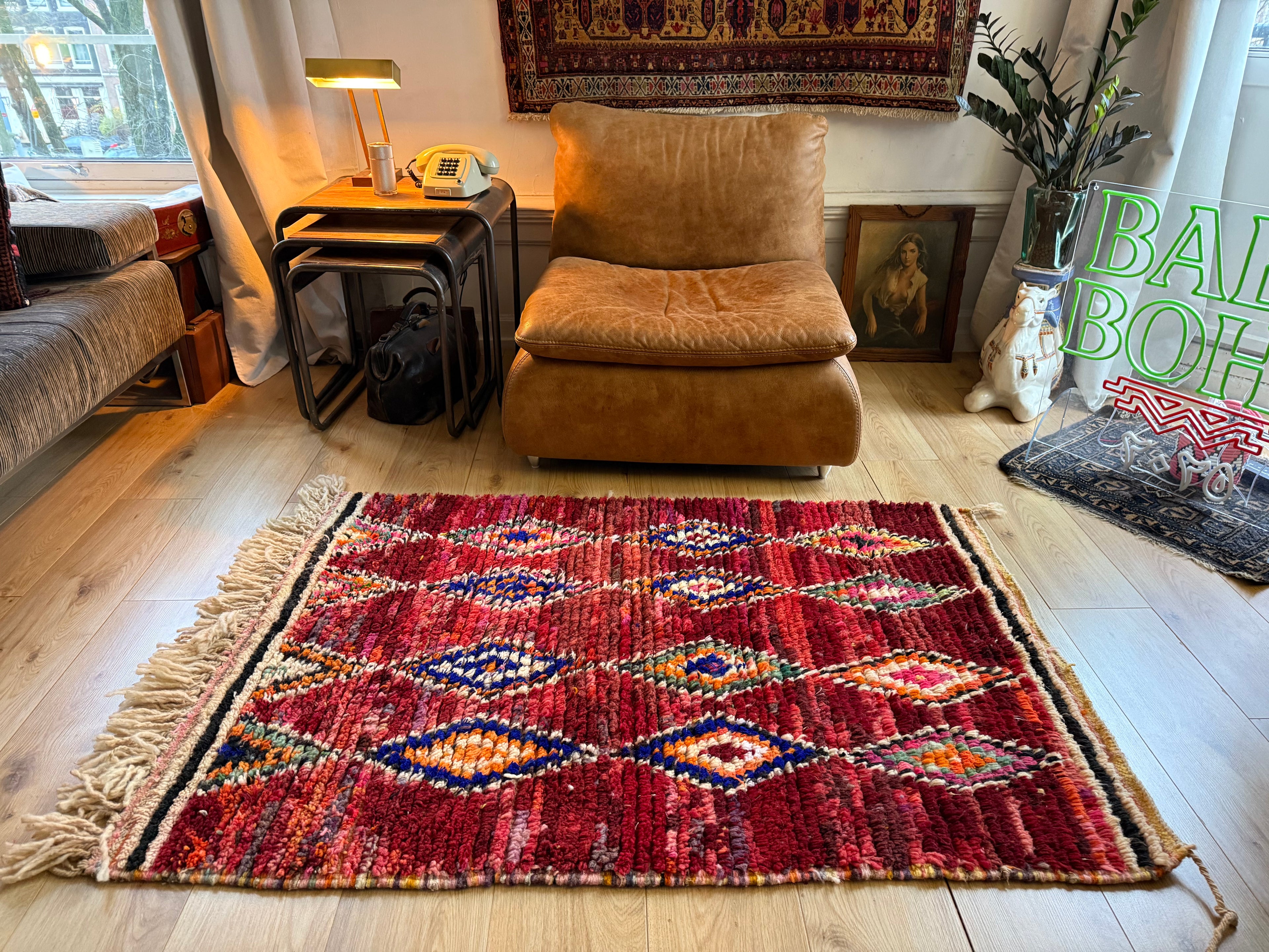 Warm vintage Berber tapijt – 154 × 102 cm
