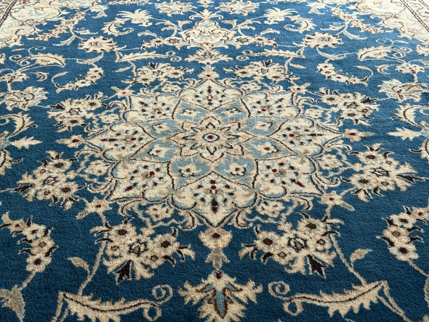 Handgeknoopt vintage oosters tapijt – Nain stijl – ca. 196 × 310 cm